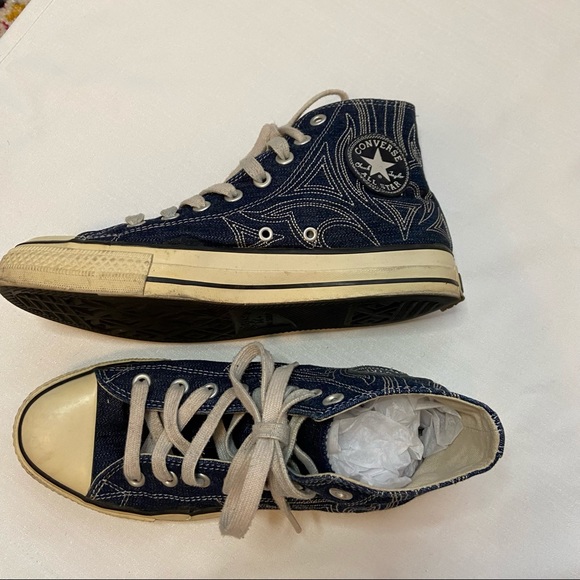 Converse All Star Denim Quilted High Top Sneakers